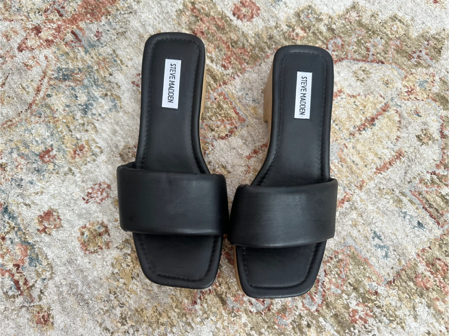 Steve Madden Black Leather Clogs - Size 8 - photo 2