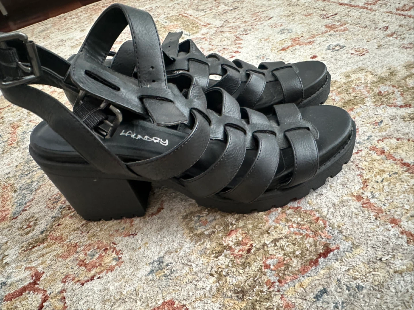 Dirty Laundry Black Heeled Sandals Size 7.5 - photo 3