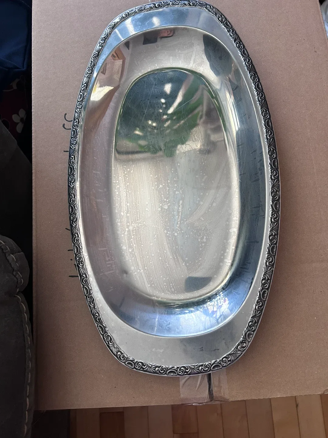Vintage Silver Plated Serving Tray thumbnail