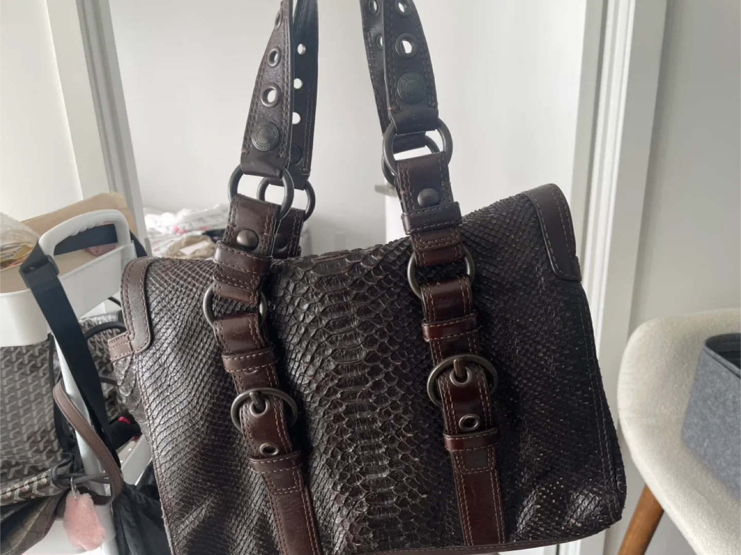 Coach Brown Leather Handbags + Marc Jacobs Natasha crossbody image indicator(3)