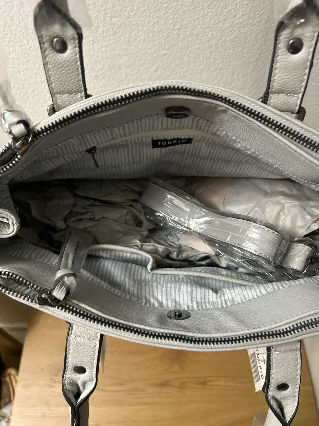 Torrid Gray Satchel Bag - New with Tags image indicator(3)