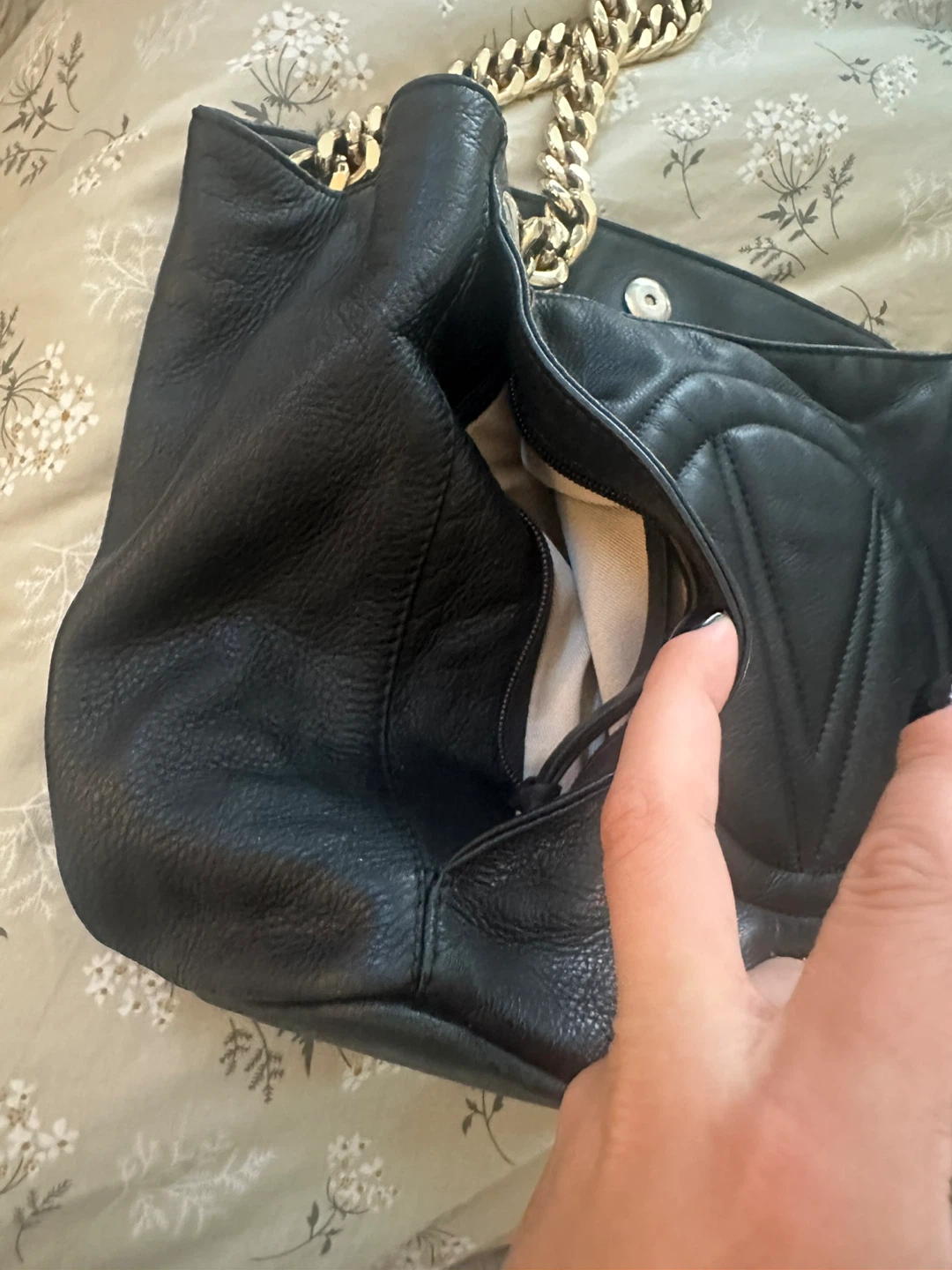 Valentino Black Leather Chain Shoulder Bag - photo 3