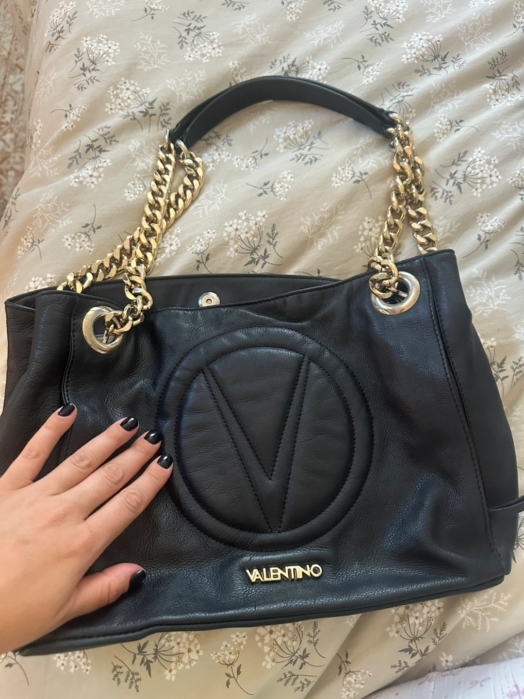 Valentino Black Leather Chain Shoulder Bag - photo 2