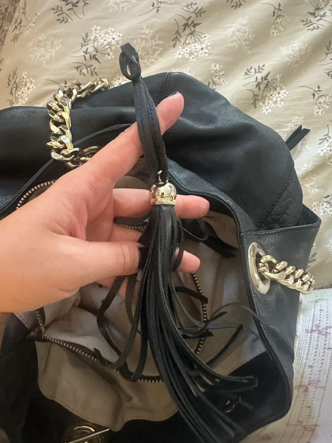 Valentino Black Leather Chain Shoulder Bag - photo 5