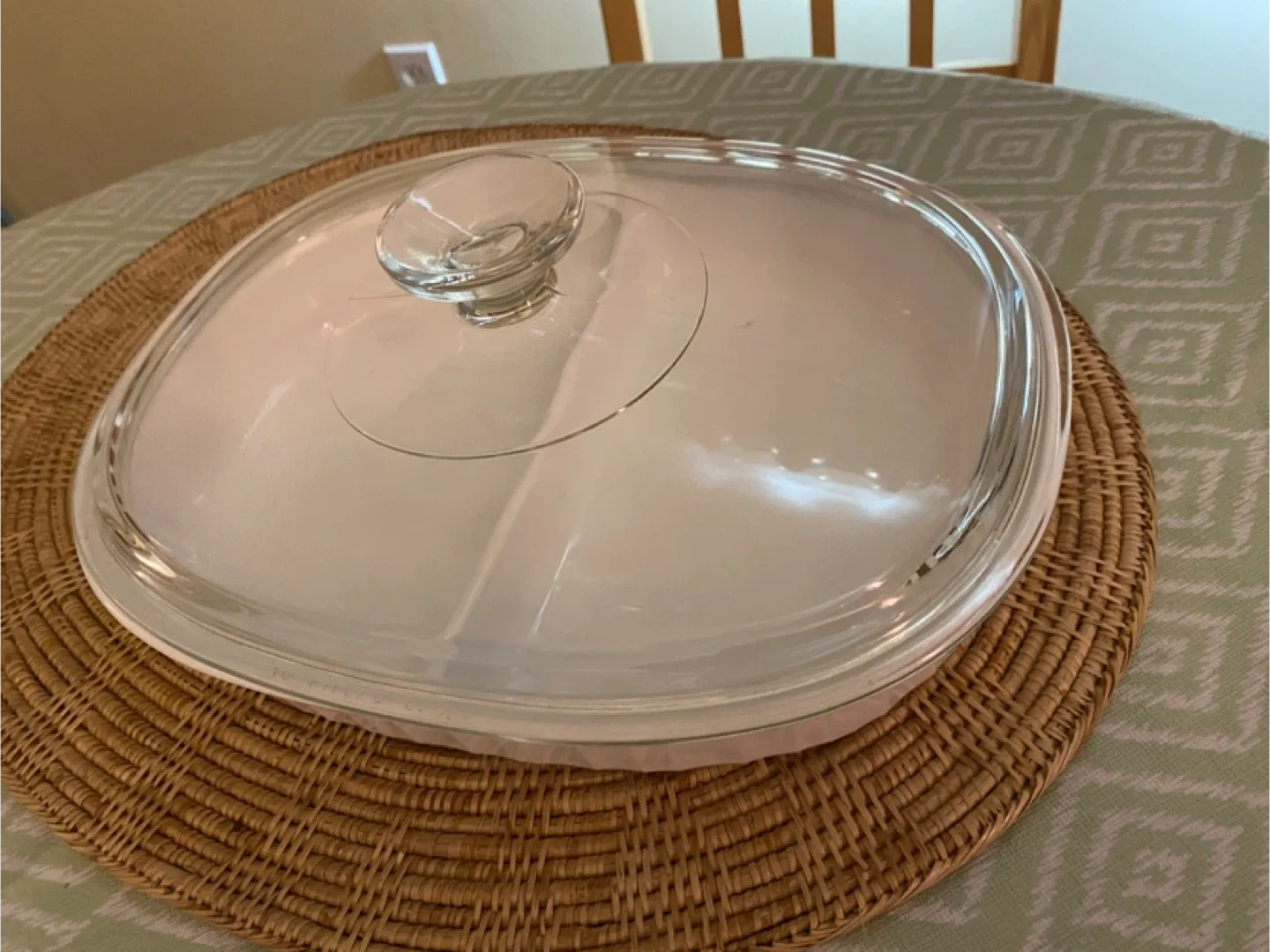 ❤️ CorningWare F-6-B 1.8 Liter Divided Dish with Lid