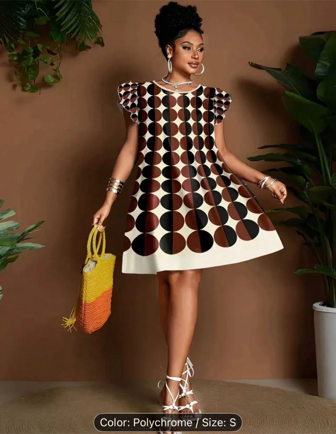 Polychrome Pattern Dress - Size S - photo 3