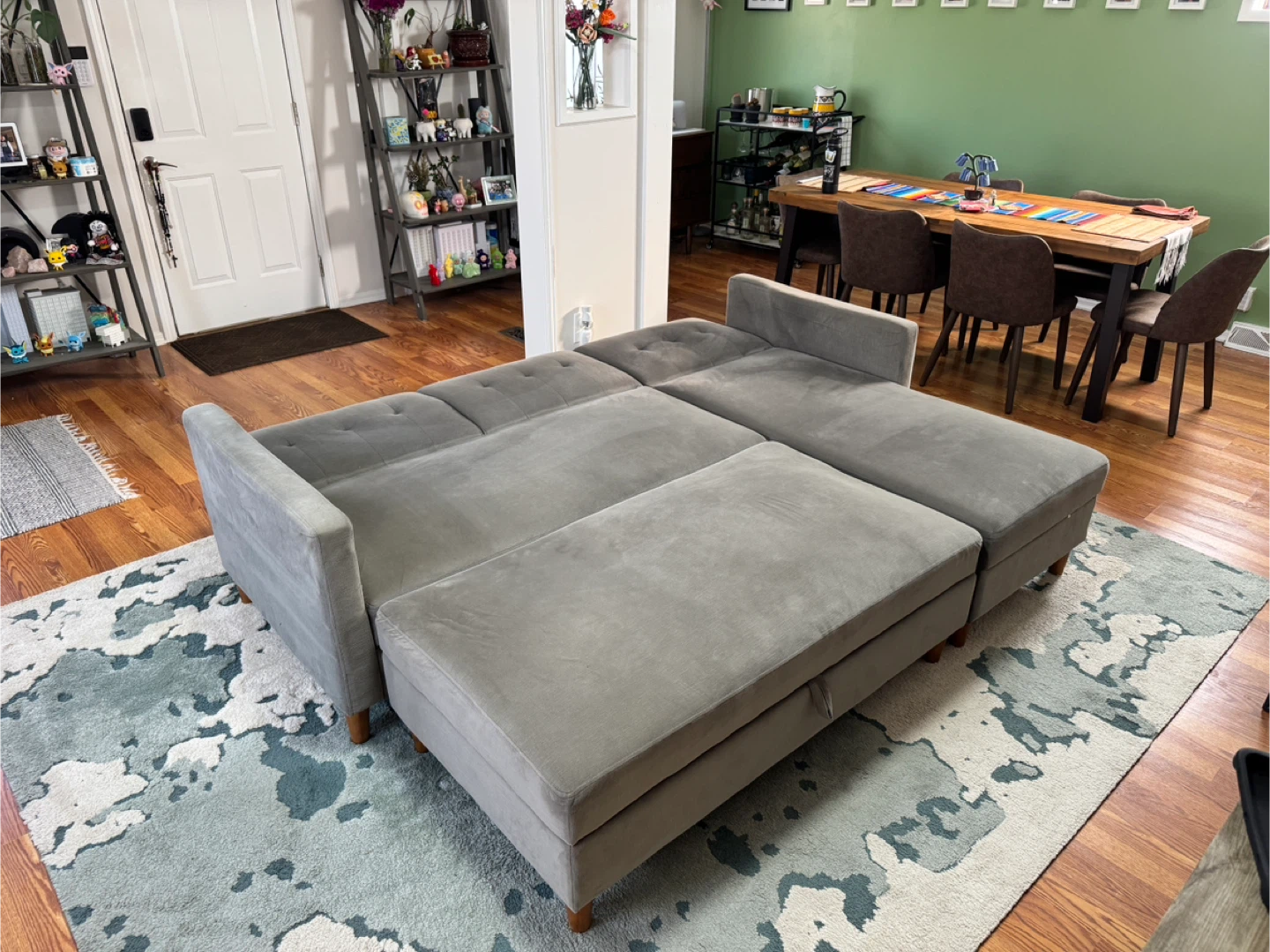 Gray Sectional Sofa with Ottoman Storage - photo 3