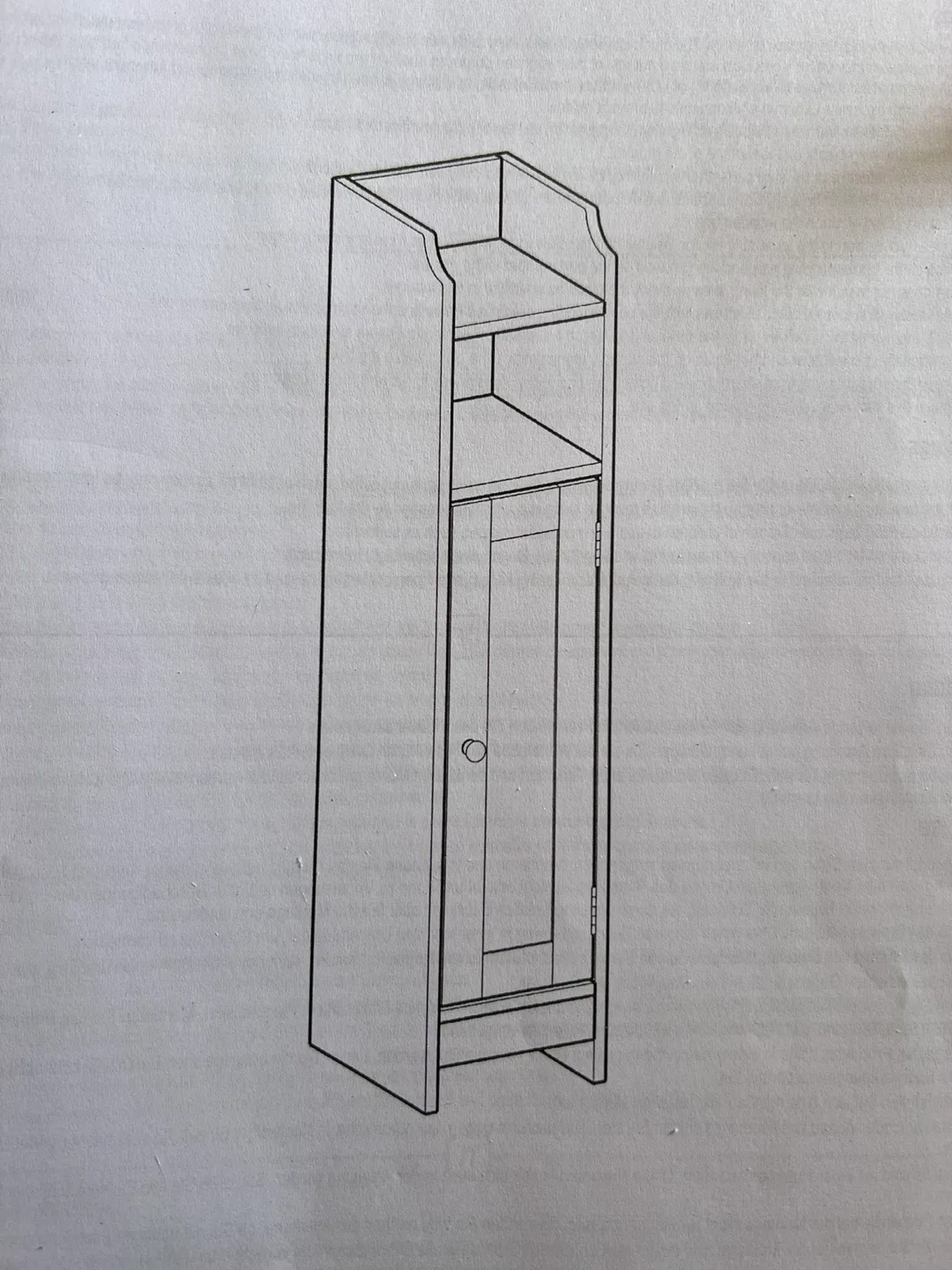 White Bathroom Storage Cabinet image indicator(4)