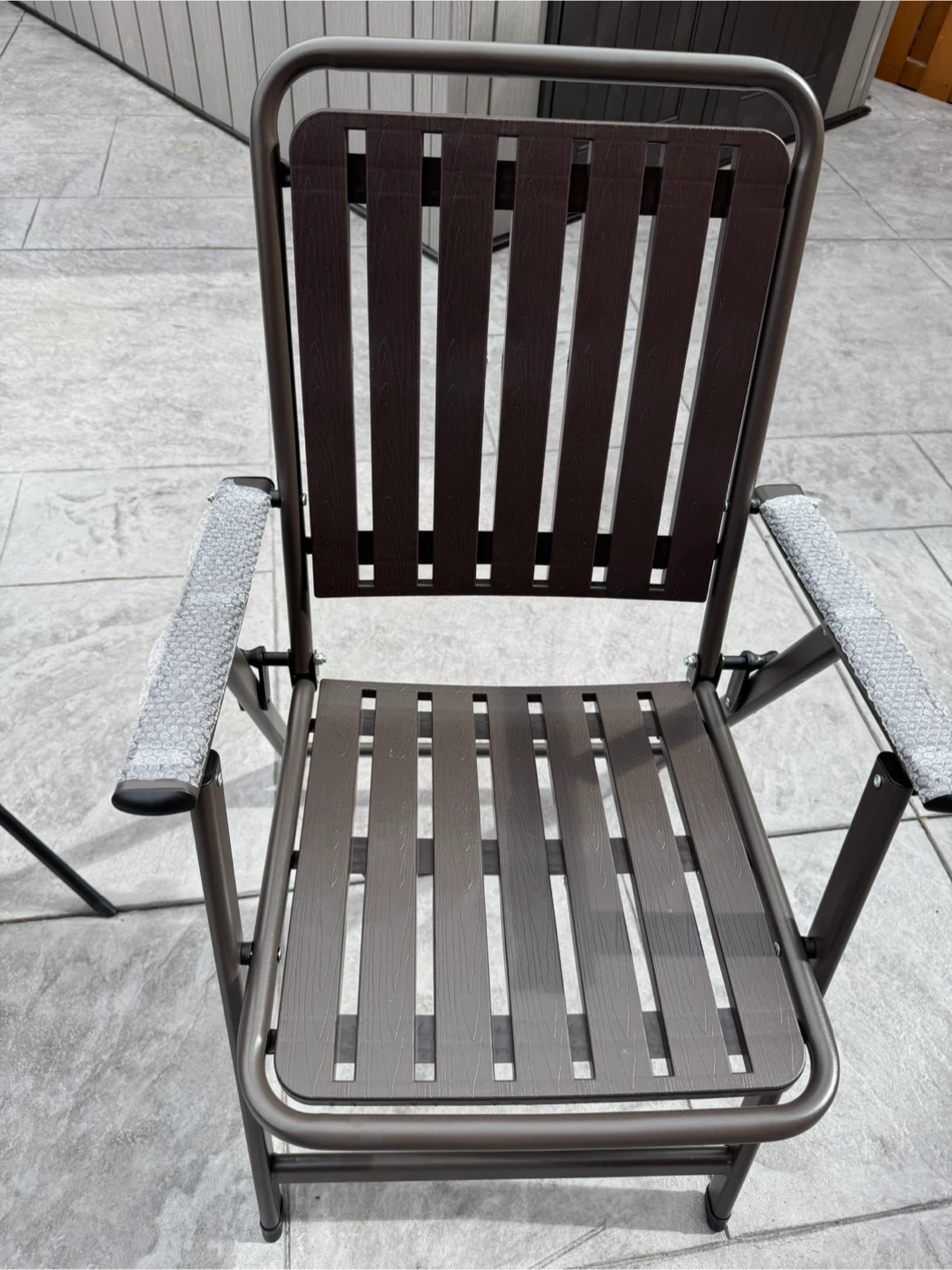 Folding Outdoor Chair - Brown 🥕 - photo 3