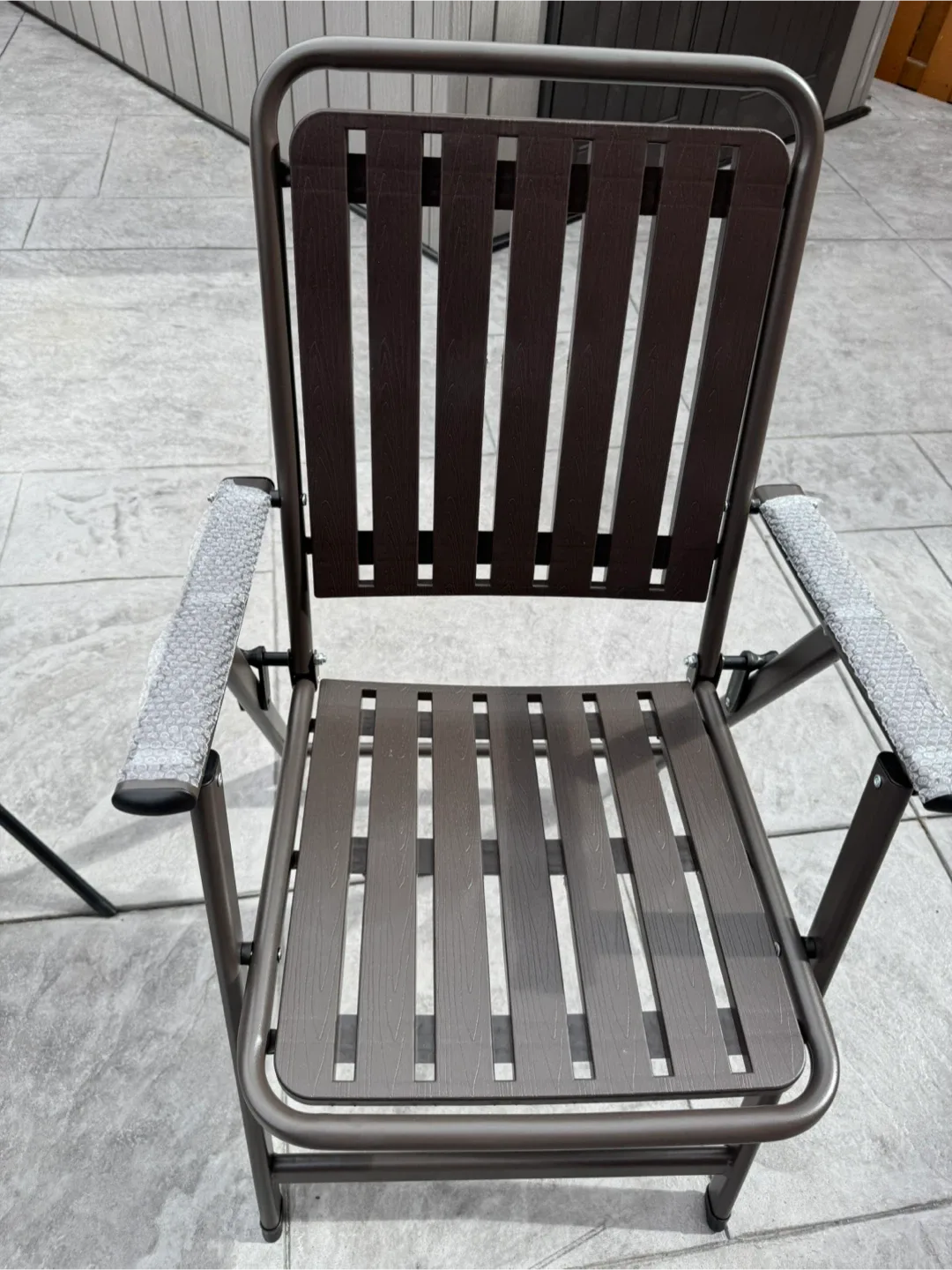 Folding Outdoor Chair - Brown 🥕 image indicator(3)