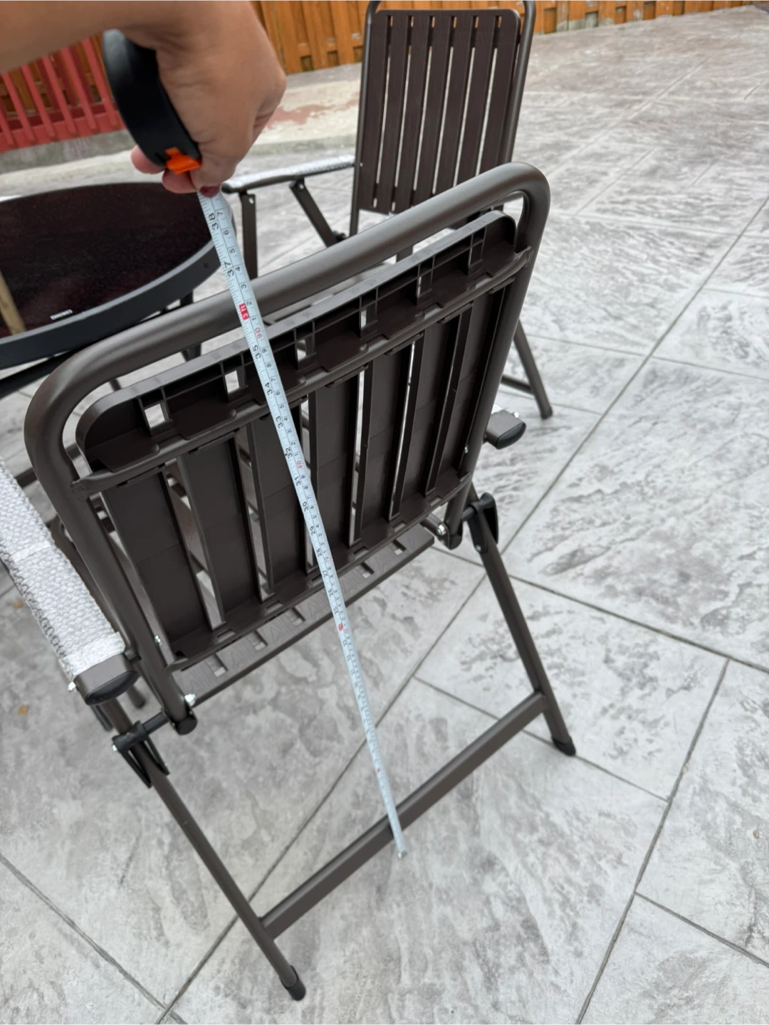 Folding Outdoor Chair - Brown 🥕 - photo 4