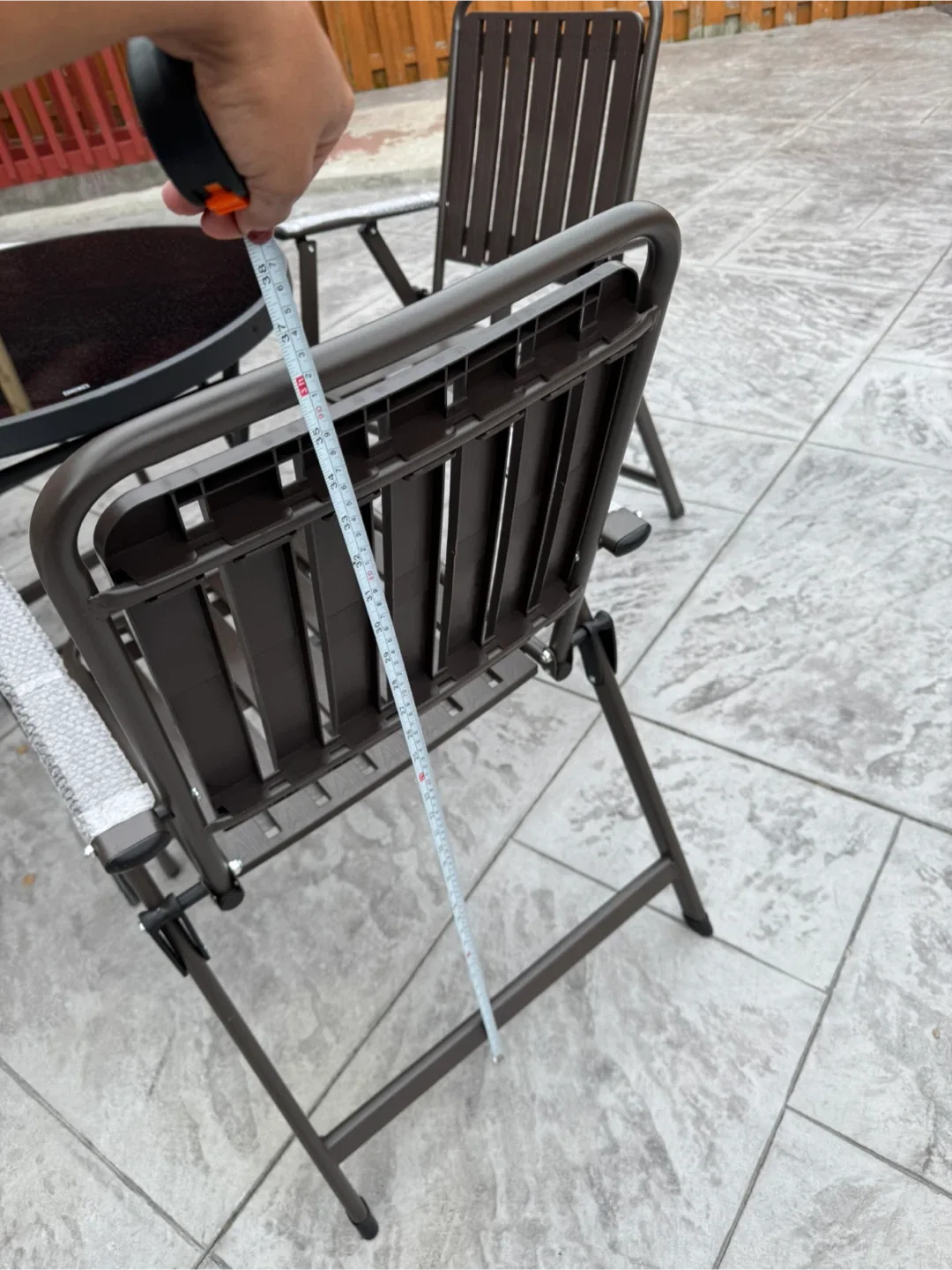 Folding Outdoor Chair - Brown 🥕 image indicator(4)
