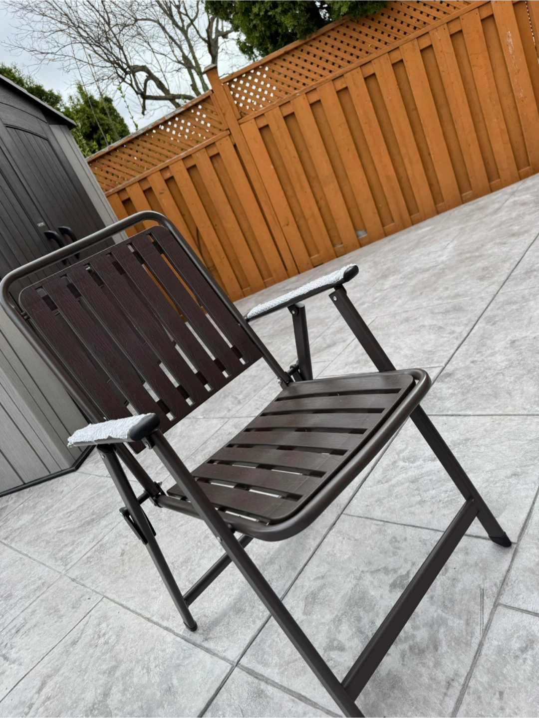 Folding Outdoor Chair - Brown 🥕 - photo 2
