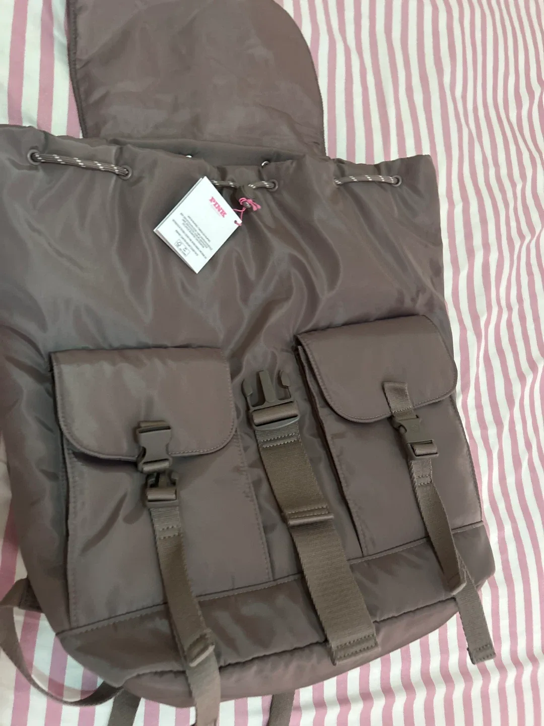 New PINK Backpack - Taupe Color thumbnail