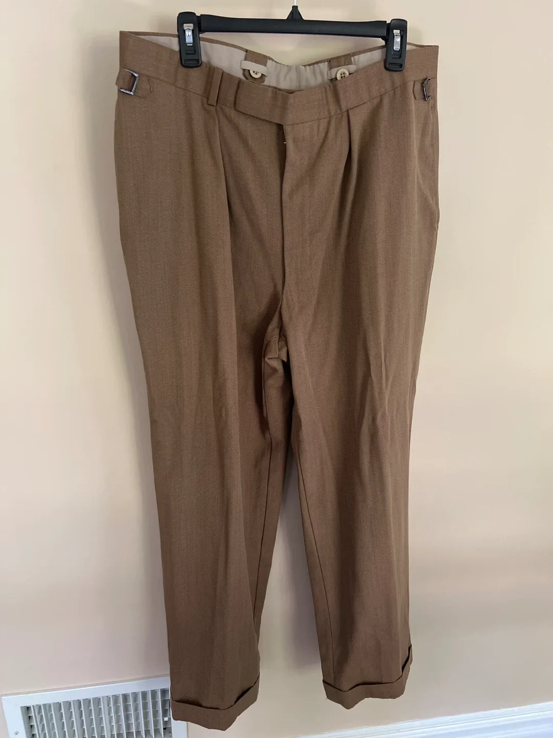 Alan Flusser Custom Brown Pants thumbnail
