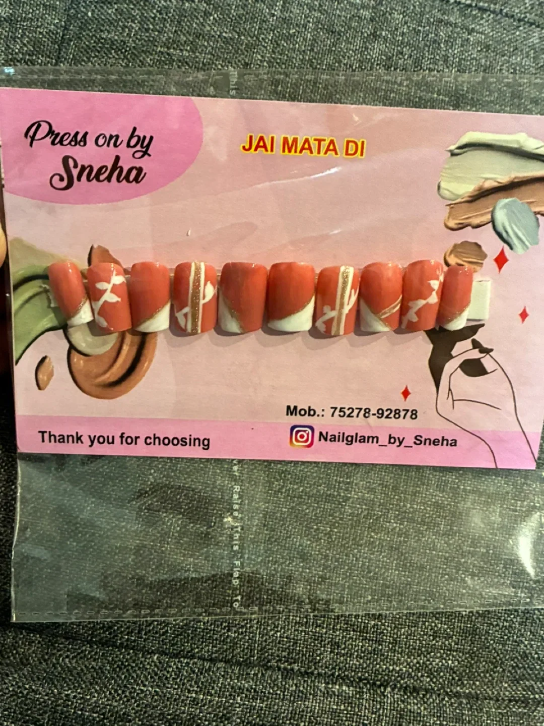 Press on by Sneha Nail Set image indicator(10)