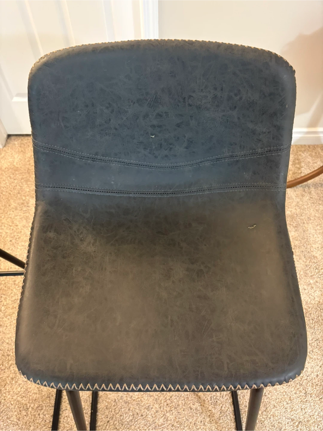 Set of 3 Bar Stools - Black - photo 4