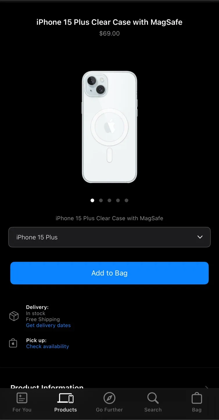 iPhone 15 Plus Apple Clear Case with MagSafe image indicator(3)