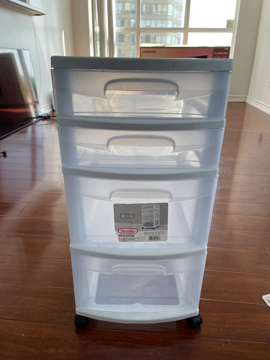 Sterilite 4 Drawer Wide Cart - White thumbnail