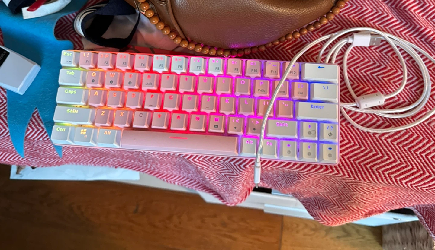 Huoji pink mechanical Keyboard