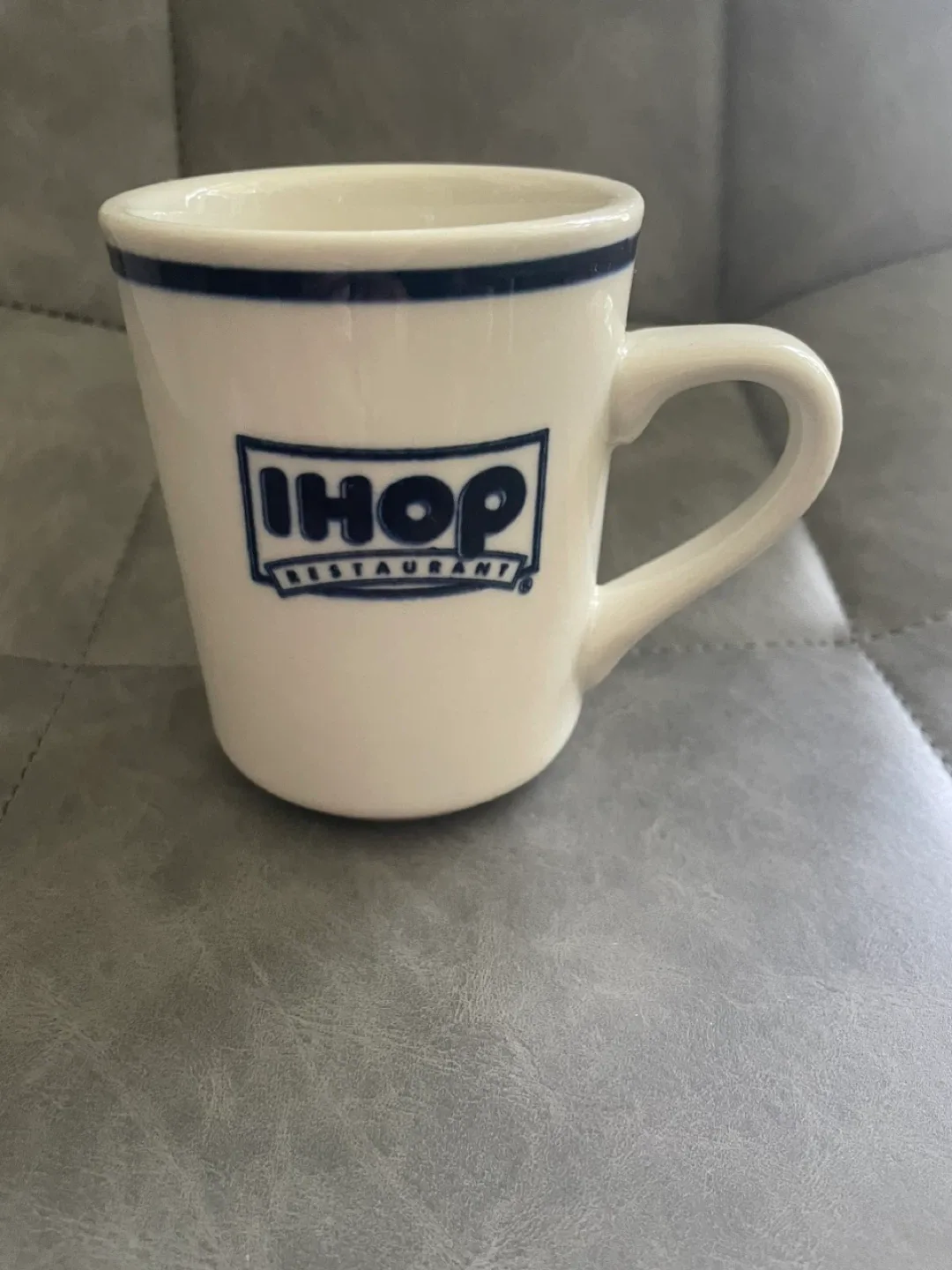IHOP Restaurant Mug - White with Blue Trim thumbnail