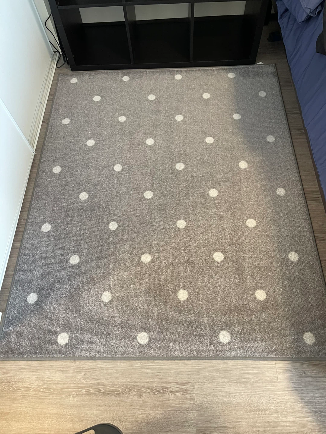 LEN Rug, dotted/gray, 4'4"x5'3"