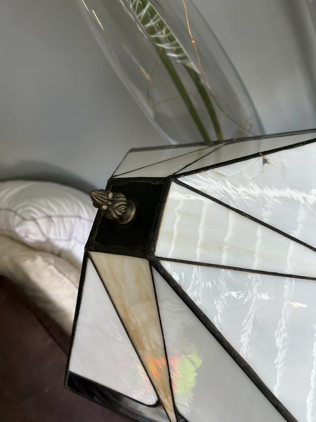 Vintage Stained Glass Table Lamp - photo 3