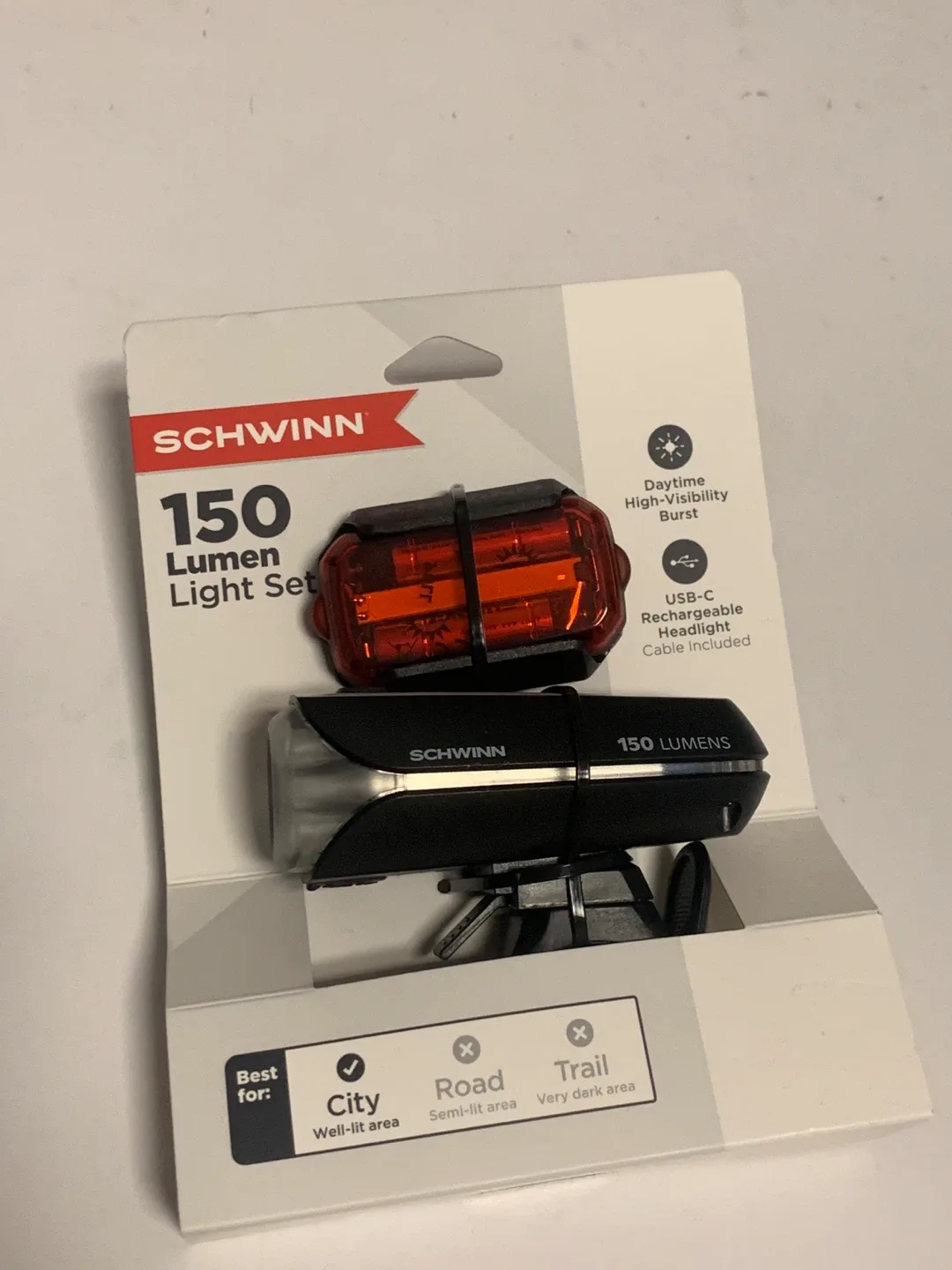Schwinn 150 Lumen Bike Light Set - New image indicator(2)