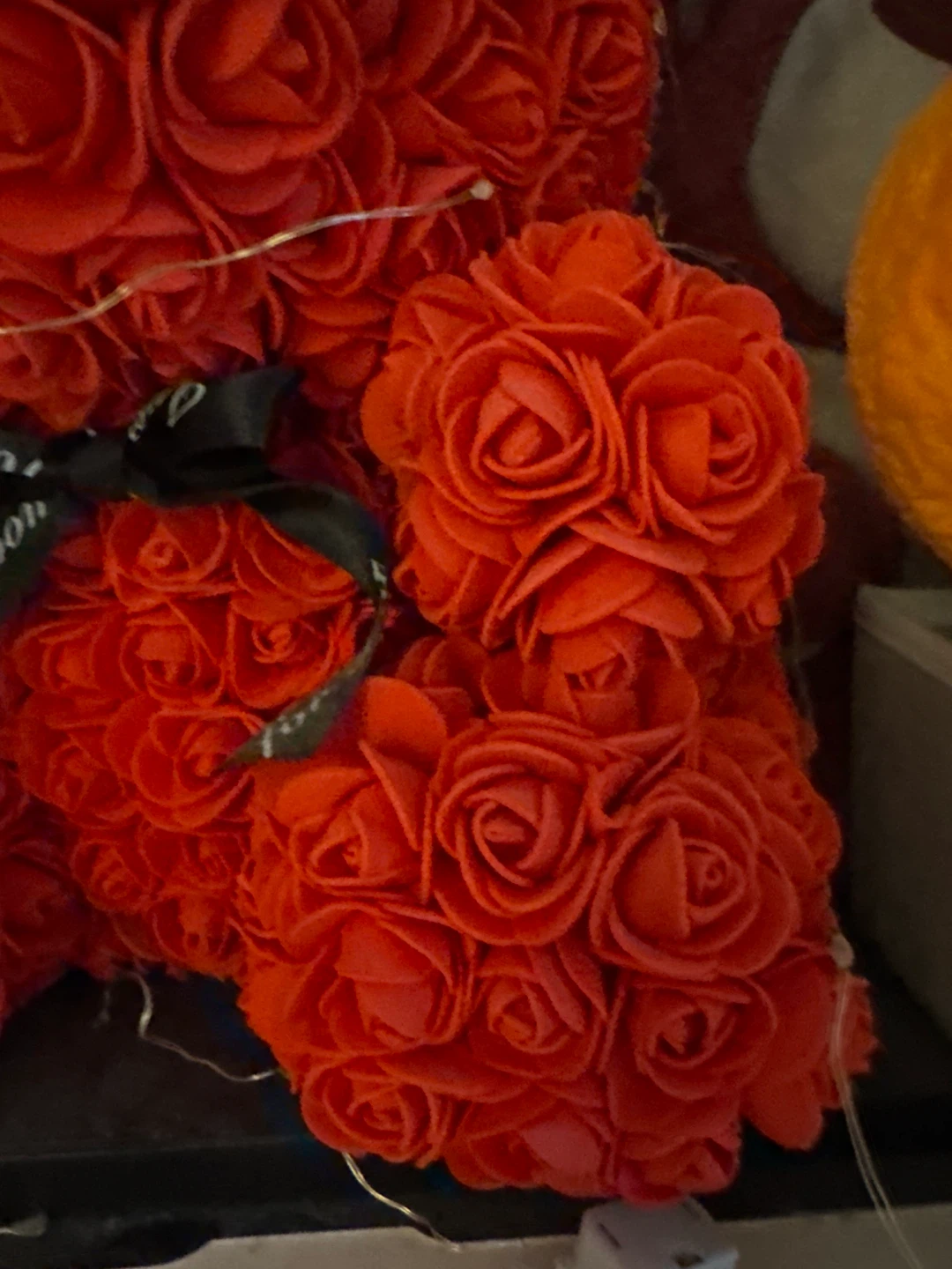 Red Rose Teddy Bear with Lights - photo 3