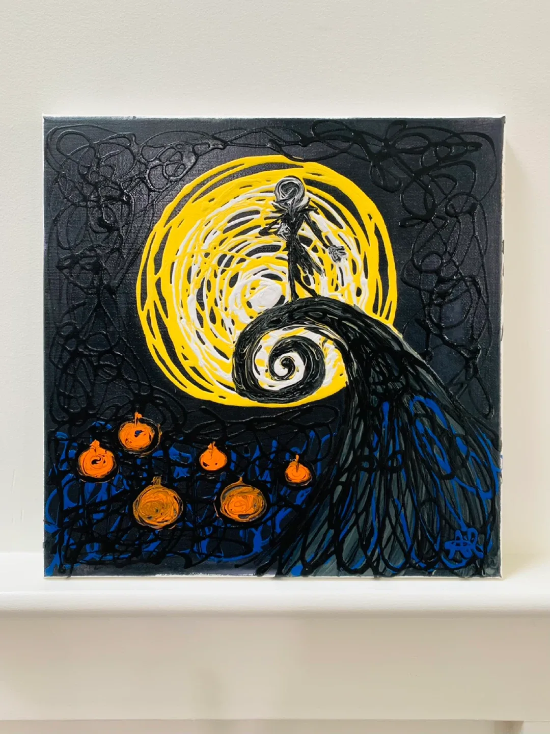 The Nightmare Before Christmas 12x12 original painting thumbnail