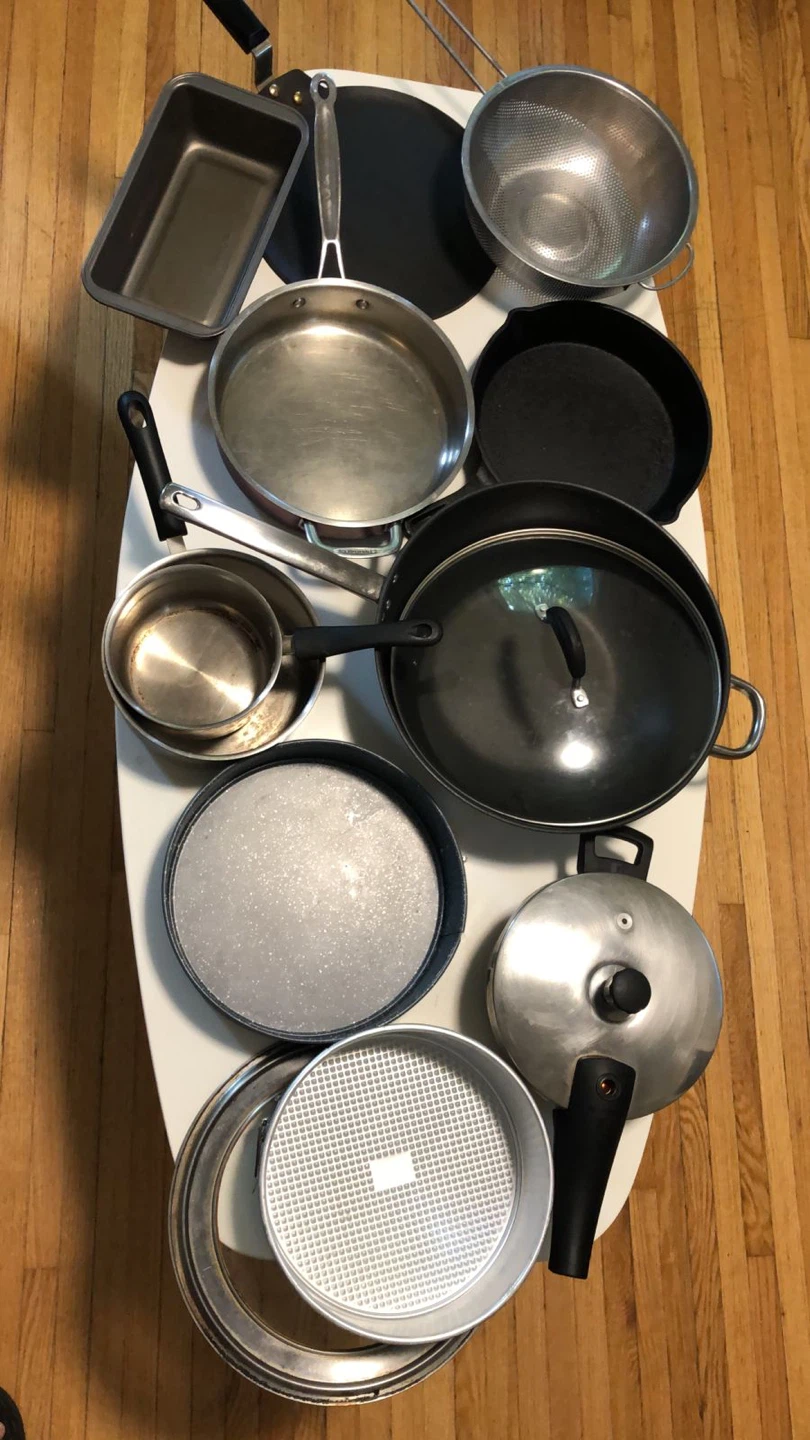 Variety of Used Pots and Pans