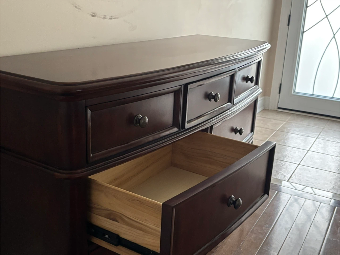 Dark Wood Dresser - 7 Drawers - photo 4