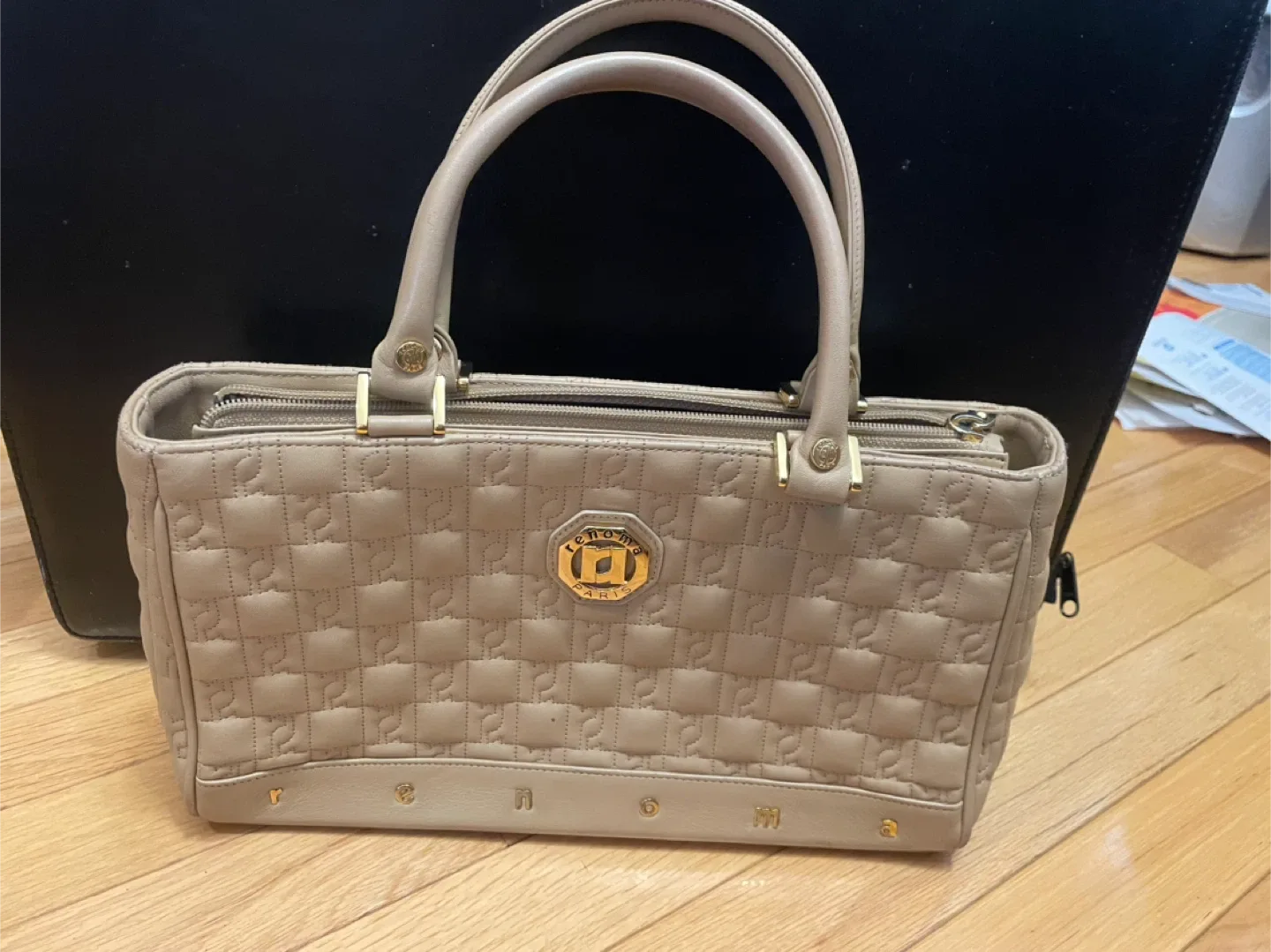 Lori Bonn Beige Quilted Handbag & Backpack image indicator(3)