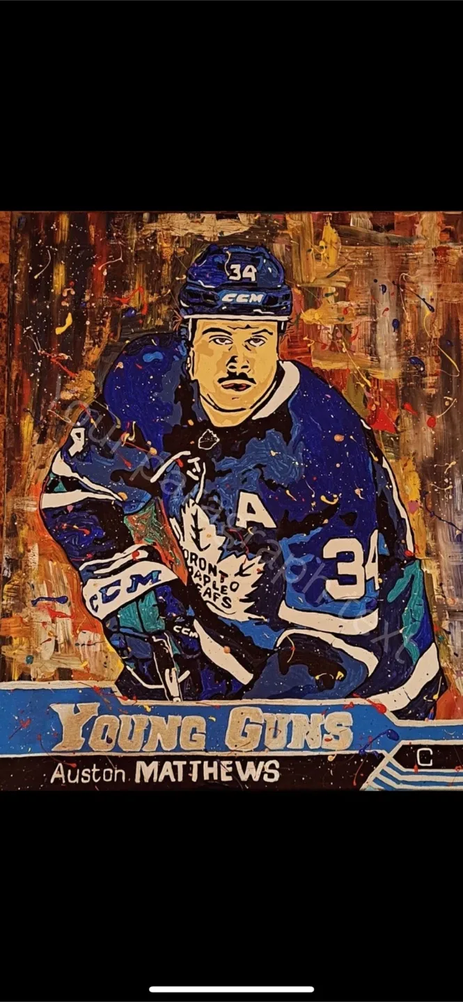 Auston Matthews "Young Guns" Painting thumbnail