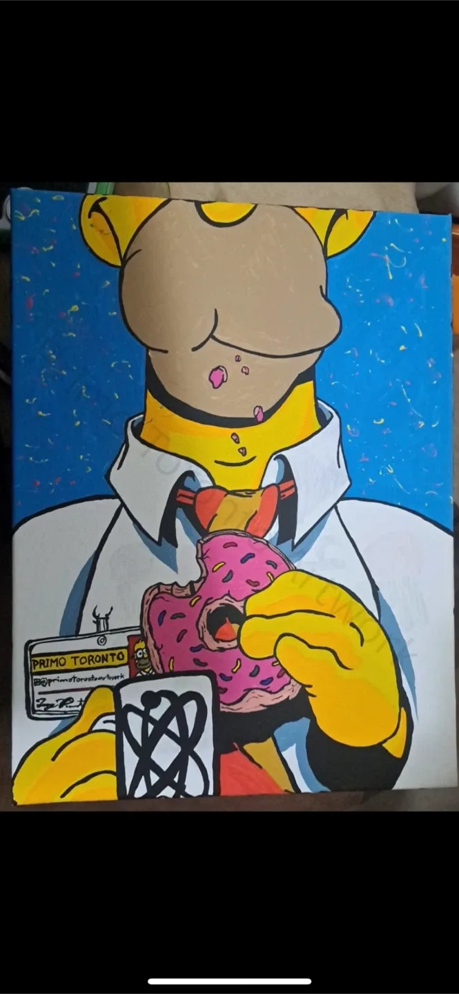 Primo Toronto Artwork: Homer Simpson Donut Painting thumbnail