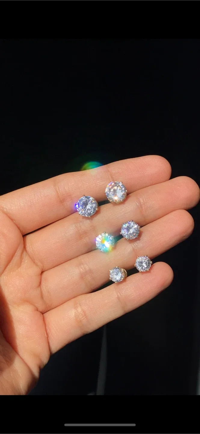 VERY Sparkly Studs - Set of 3 thumbnail