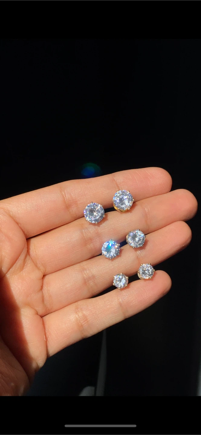 VERY Sparkly Studs - Set of 3 - photo 2