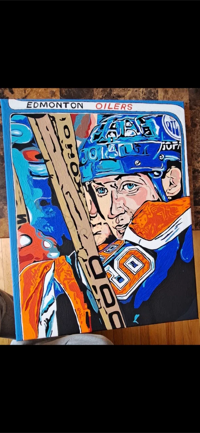 Edmonton Oilers Wayne Gretzky Painting thumbnail