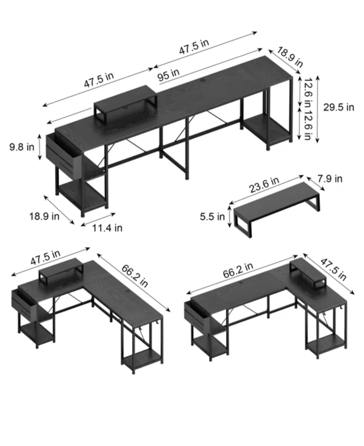 L-shaped desk - photo 2