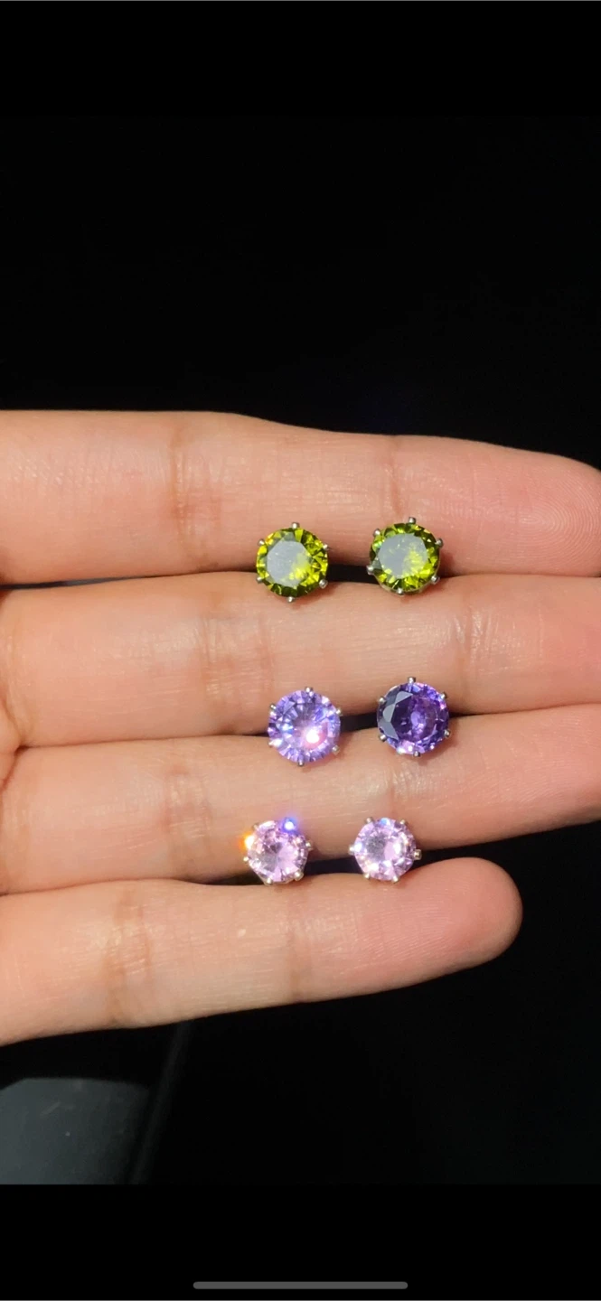 VERY Sparkly Studs - Set of 3 - photo 2