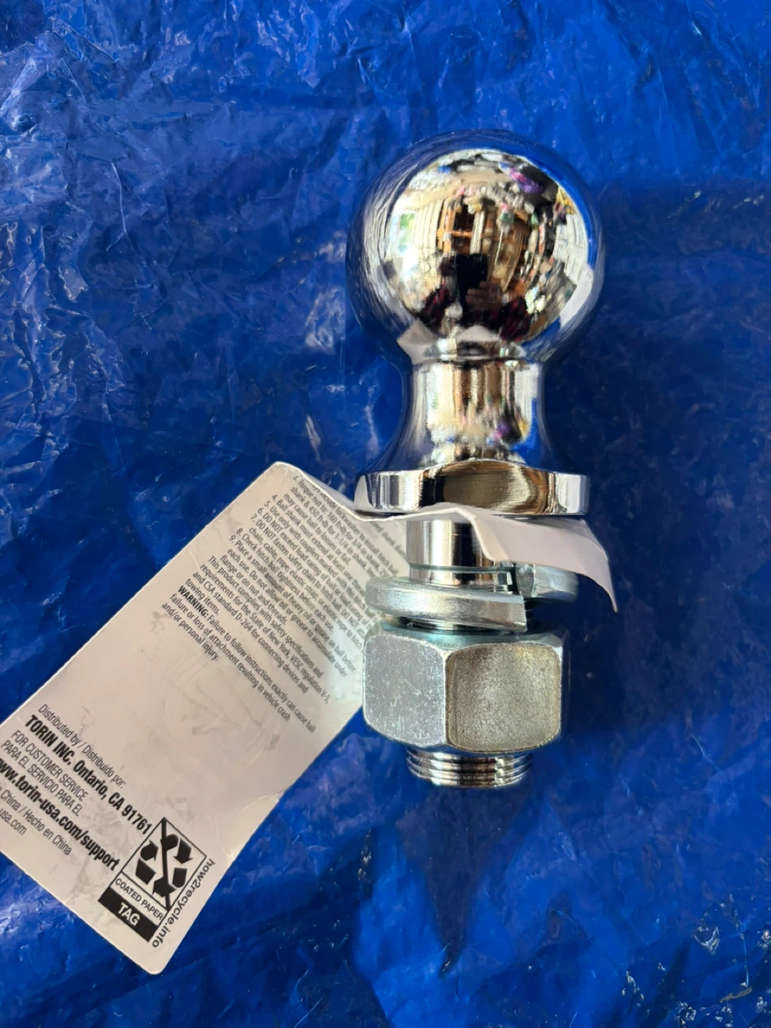 Torin 2-Inch Chrome Hitch Ball - 6,000-LB Capacity - photo 3