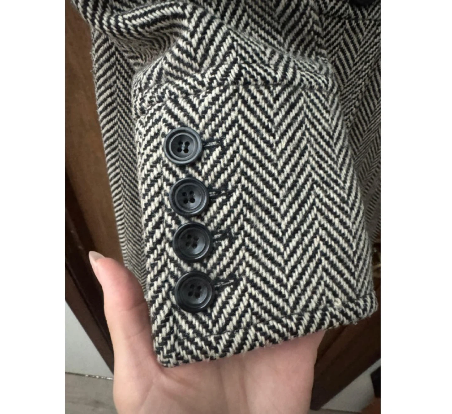 Wool Tweed Herringbone Coat by Style & Co - photo 2