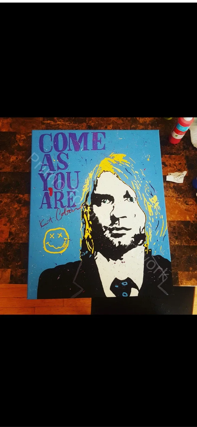 Kurt Cobain "Come As You Are" Painting thumbnail