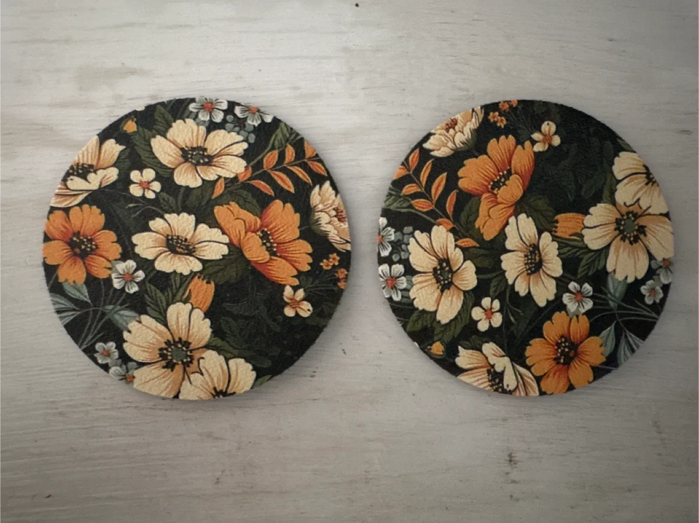 🥕Floral Patterned Drink Coasters thumbnail