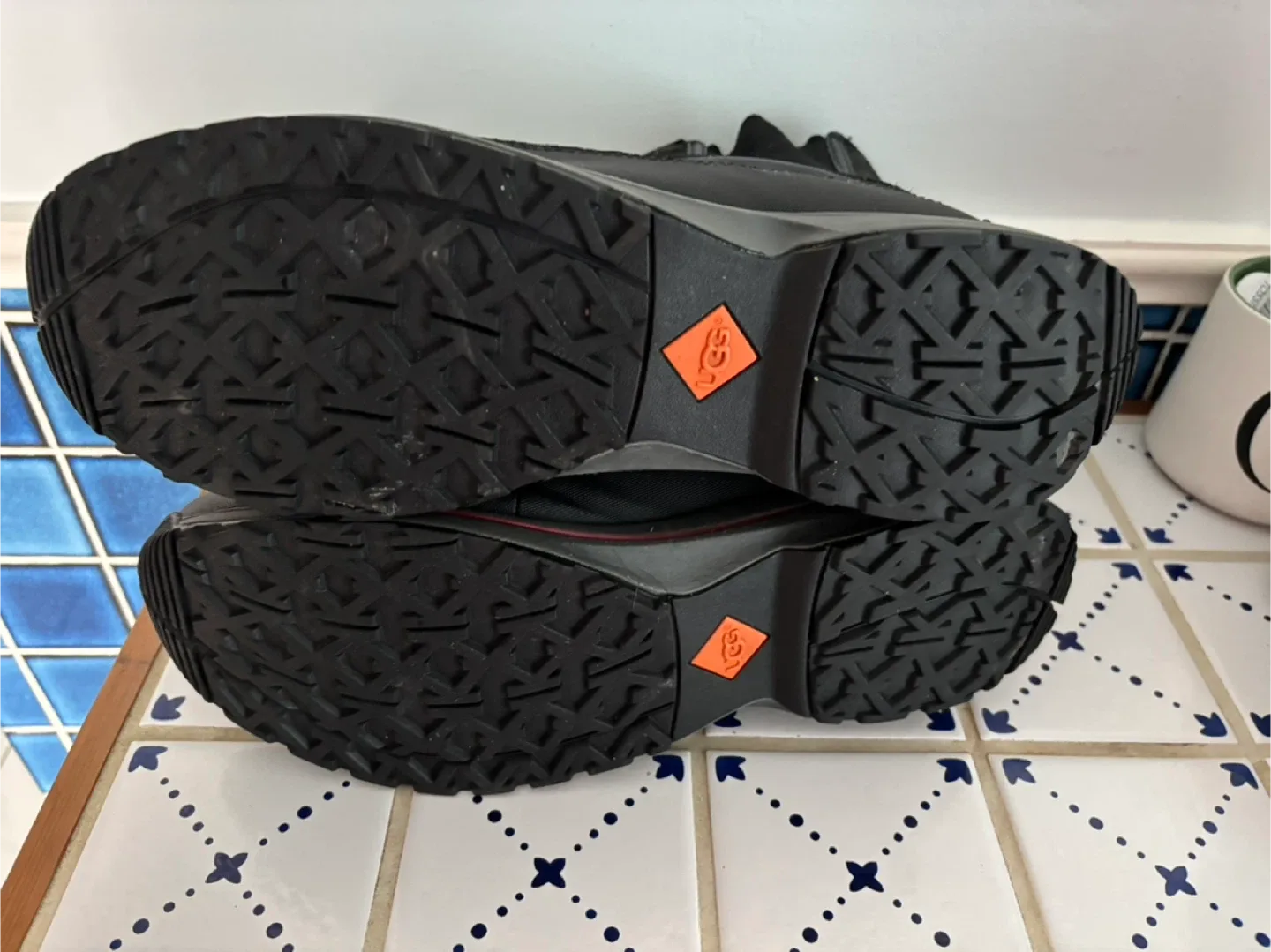 UGG Waterproof Black Leather Boots, Size 11 image indicator(10)