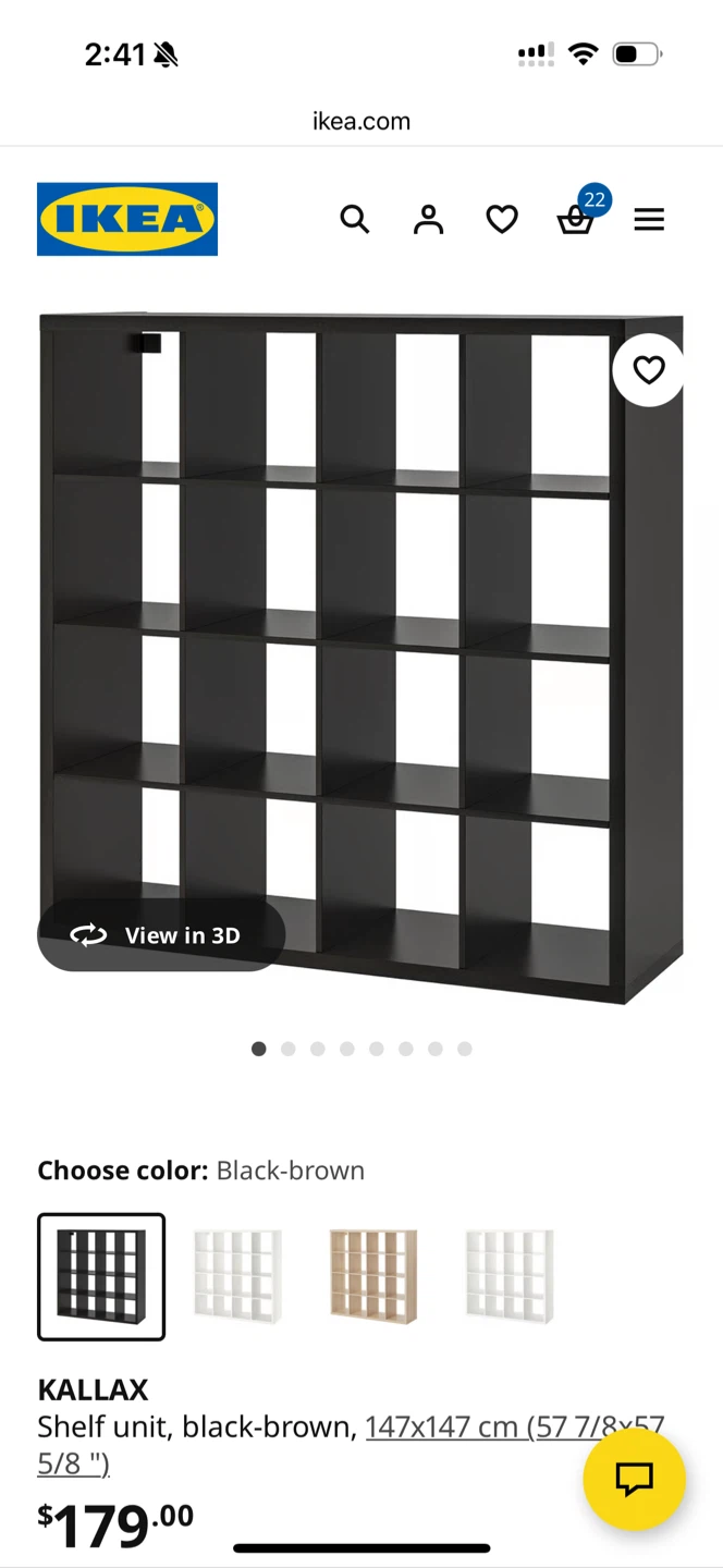 IKEA Kallax Shelf Unit - Black-Brown - photo 3