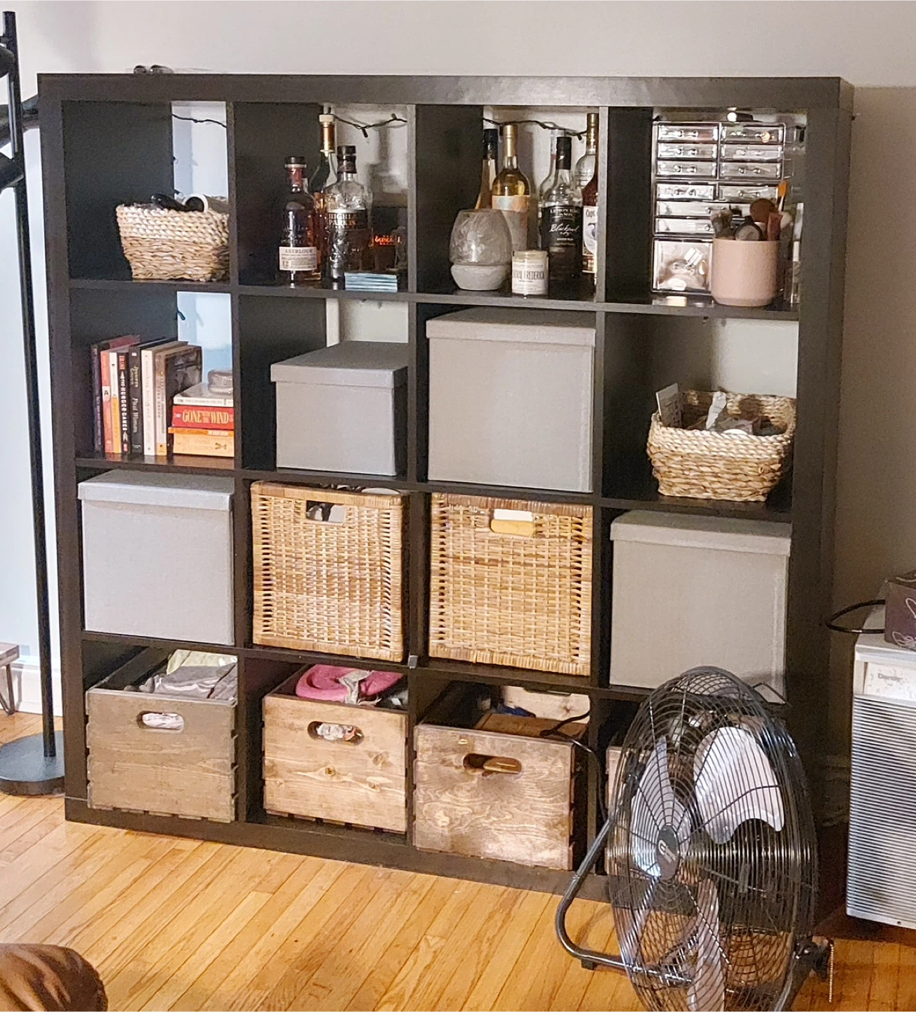 IKEA Kallax Shelf Unit - Black-Brown
