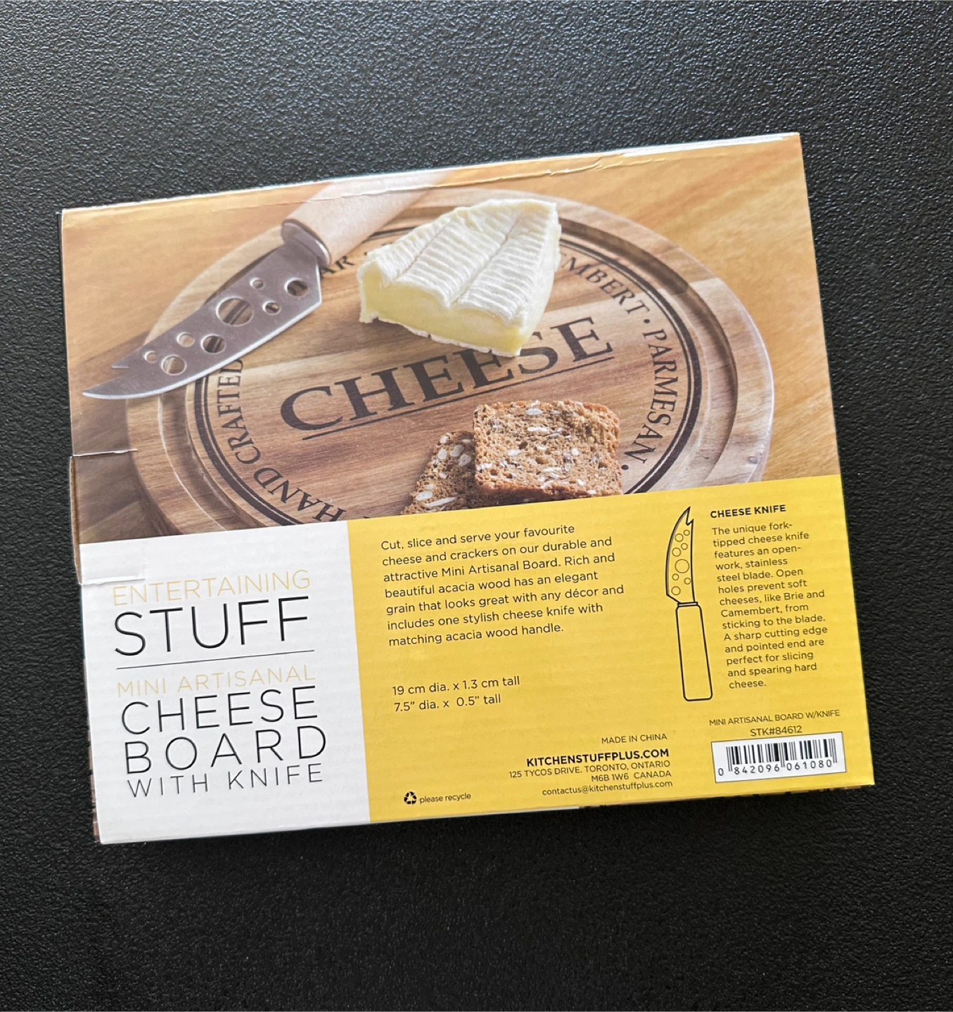 Entertaining Stuff Mini Artisanal Cheese Board with Knife - photo 2