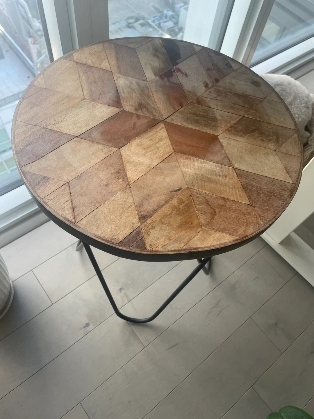 Round Wooden Accent Table thumbnail