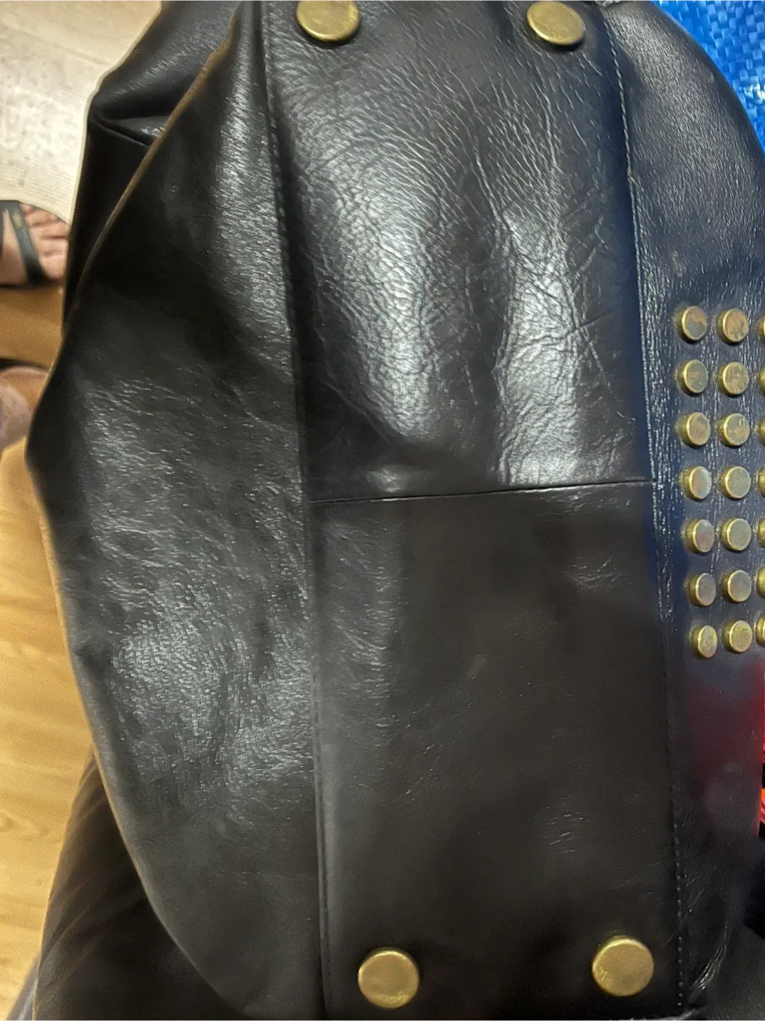 Fossil Black Leather Tote Bag image indicator(3)